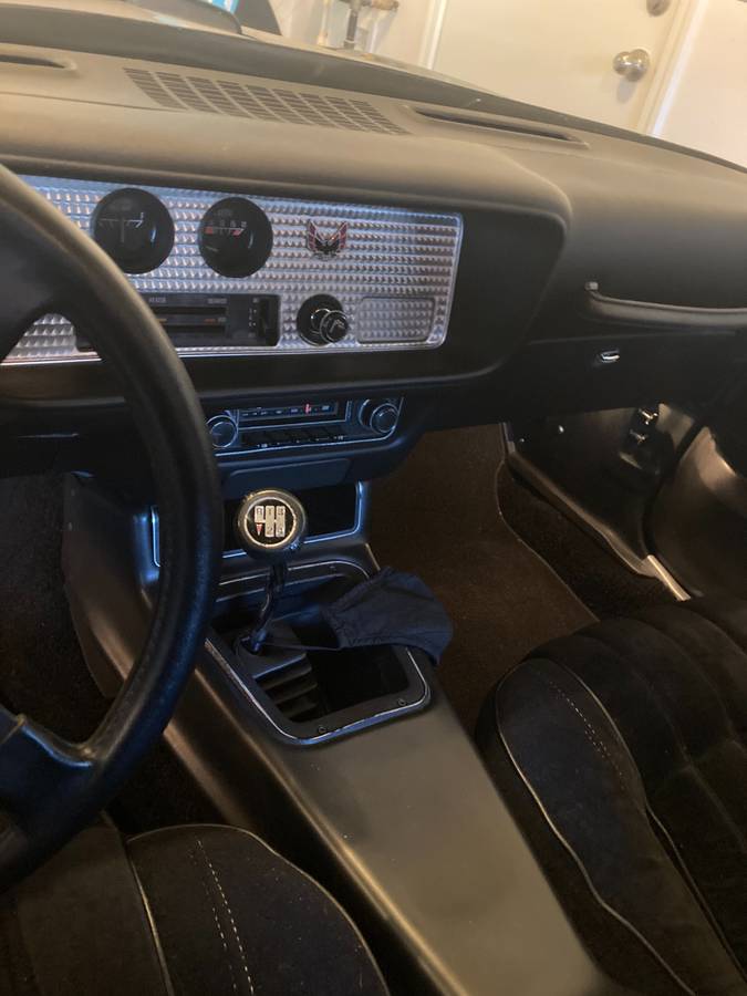 1977 pontiac firebird trans am 4spd manual w72 black gold for sale classifieds interior 2