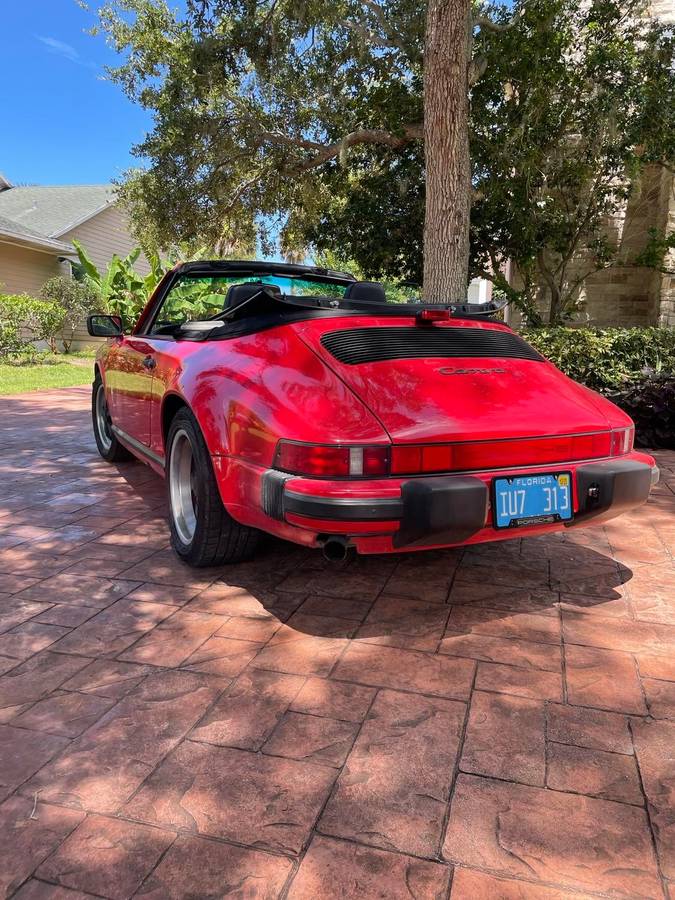 1988 porsche 911 carrera cabriolet guards red for sale classifieds 3