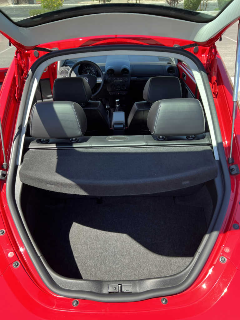 2003 vw new beetle turbo s coupe 6spd manual red low mileage for sale classifieds rear hatch trunk cargo